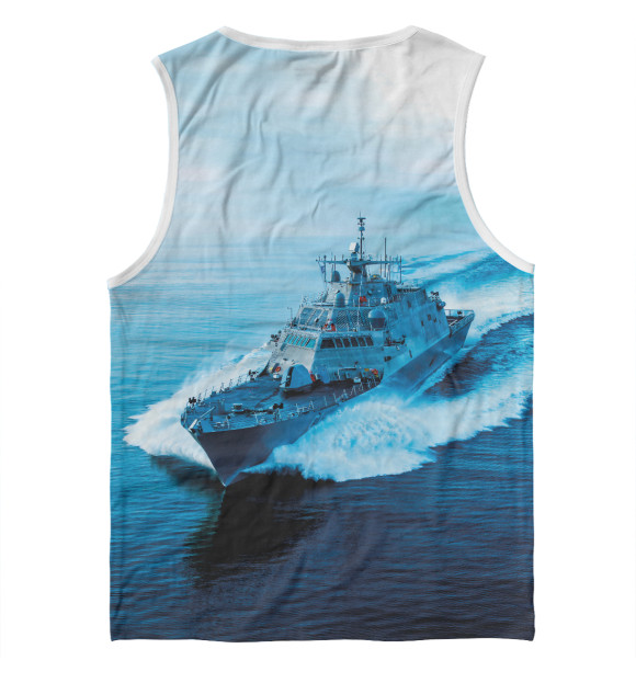 Майка для мальчика с изображением Военно Морской Флот цвета Белый
