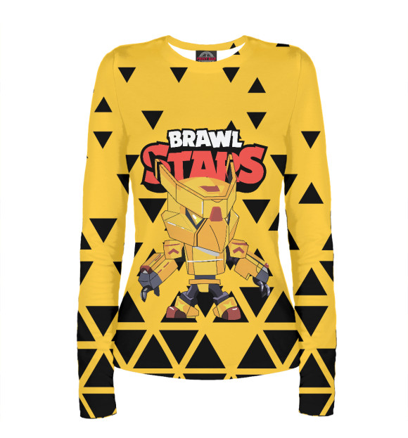 Женский лонгслив с изображением Brawl Stars цвета Белый