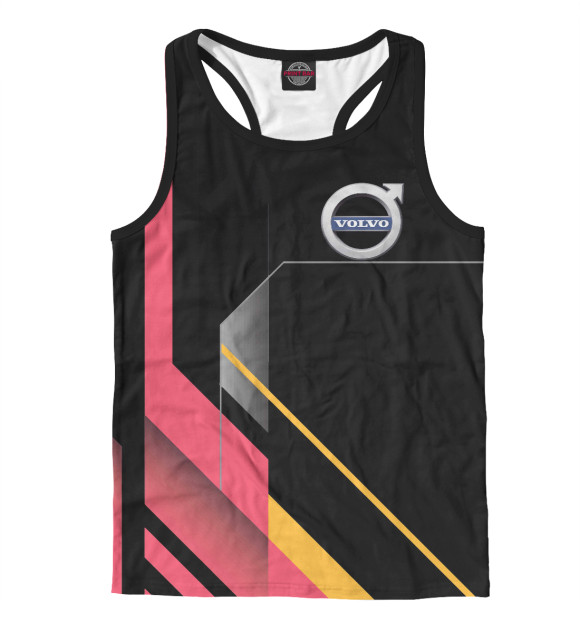 Мужская майка-борцовка с изображением Volvo Cars цвета Белый