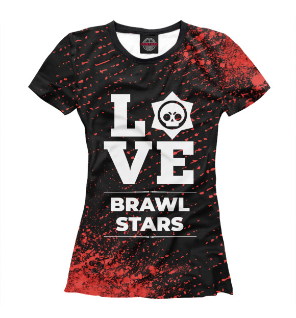 Женская футболка с изображением Brawl Stars Love Классика цвета Белый