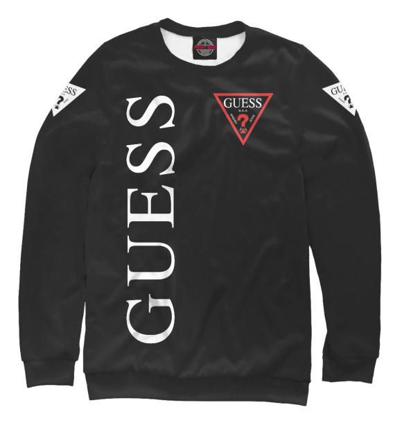 Мужской свитшот с изображением GUESS цвета Белый
