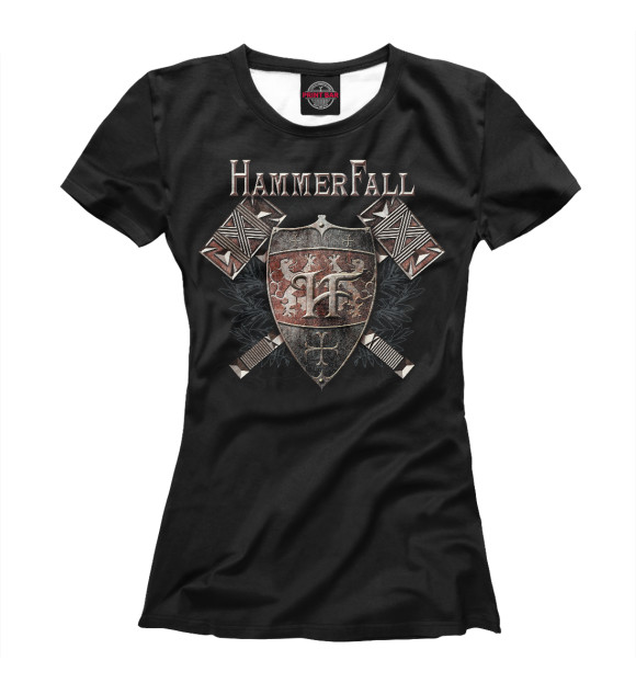 Футболка для девочек с изображением Hammerfall цвета Белый