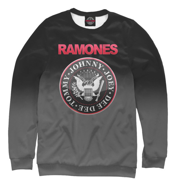 Свитшот для девочек с изображением Ramones цвета Белый