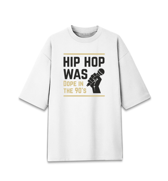 Женская футболка оверсайз с изображением Dope Hip Hop цвета Белый