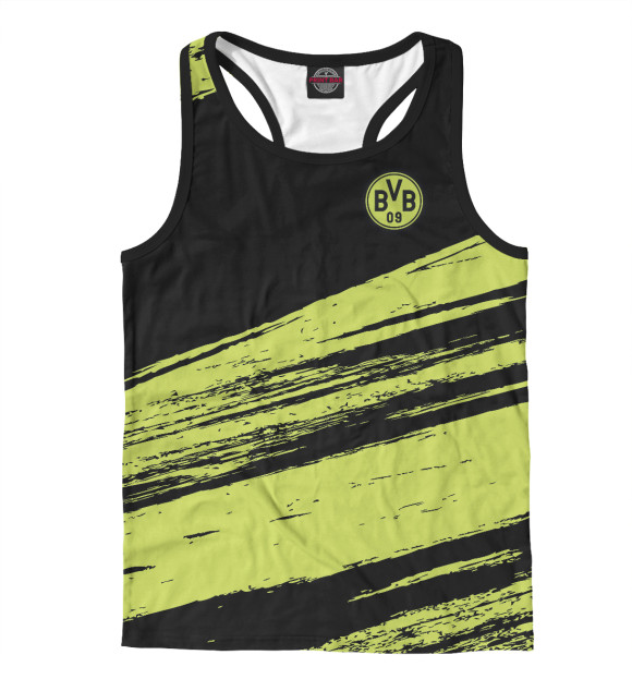 Мужская майка-борцовка с изображением FC Borussia цвета Белый