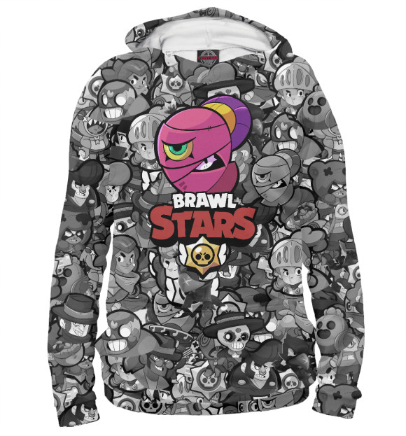 Мужское худи с изображением Brawl Stars Nita цвета Белый