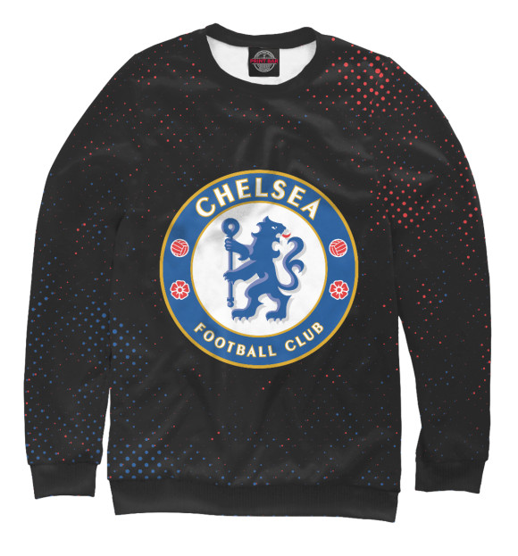 Свитшот для мальчиков с изображением Chelsea F.C. / Челси цвета Белый