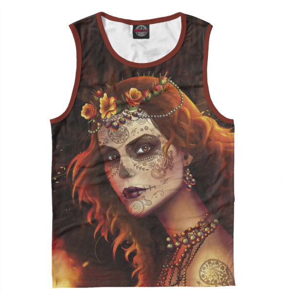 Мужская майка с изображением Рыжая Ведьма цвета Белый