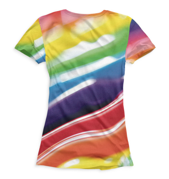 Футболка для девочек с изображением Радужные цвета Белый