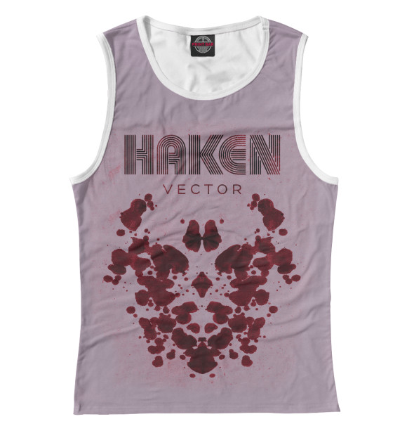 Женская майка с изображением Haken цвета Белый