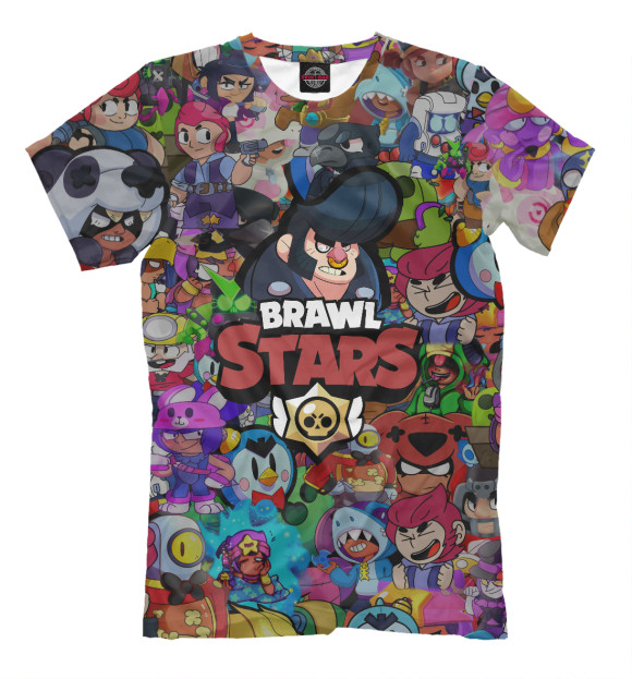 Футболка для мальчиков с изображением Brawl Stars:Bull цвета Белый