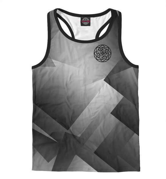 Мужская майка-борцовка с изображением Оберег Здрава урбанкамуфляж цвета Белый