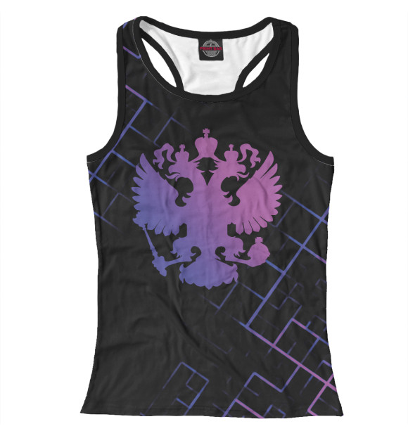 Женская майка-борцовка с изображением Двуглавый орел - герб цвета Белый