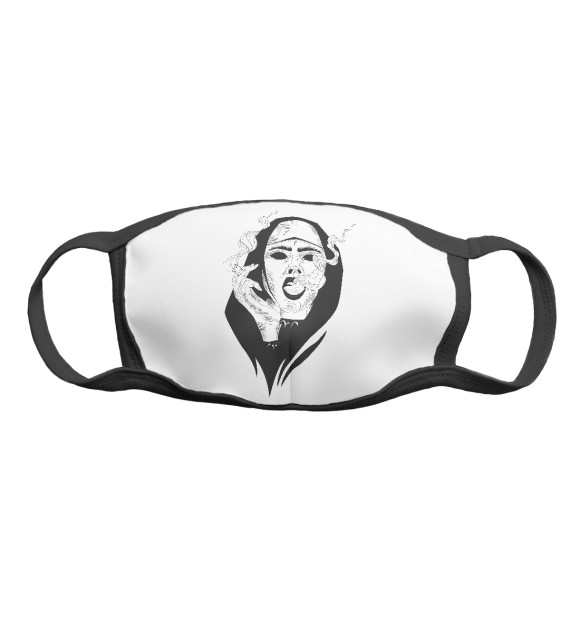 Маска тканевая с притом Курящая монашка цвета Белый Маска тканевая с изображением Курящая монашка цвета Белый