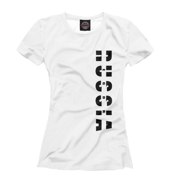 Футболка для девочек с изображением Russia - Егор цвета Белый