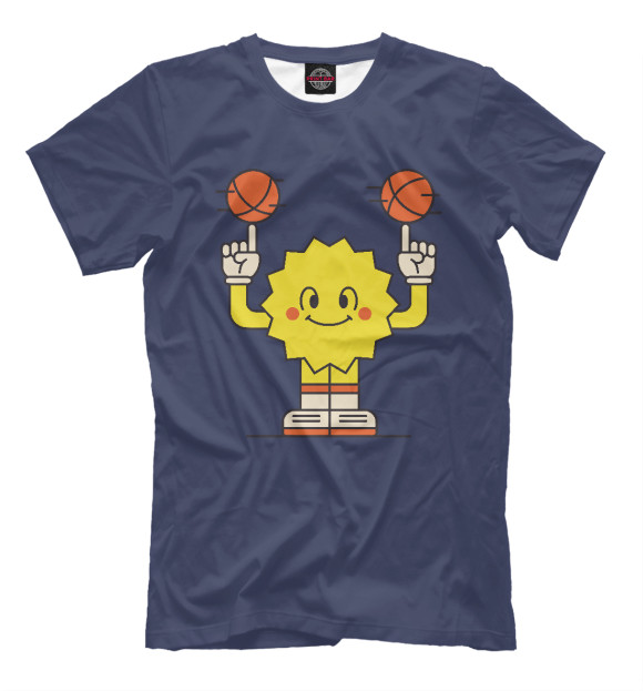 Футболка для мальчиков с изображением Sunny Basketball цвета Белый
