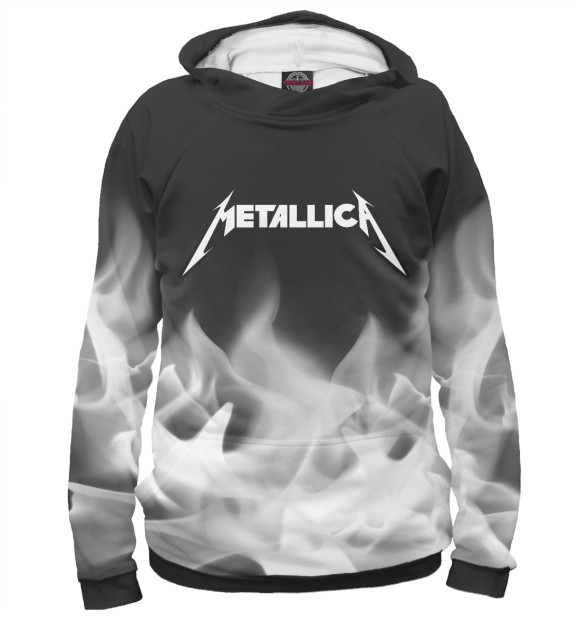 Худи для девочки с изображением Metallica / Металлика цвета Белый