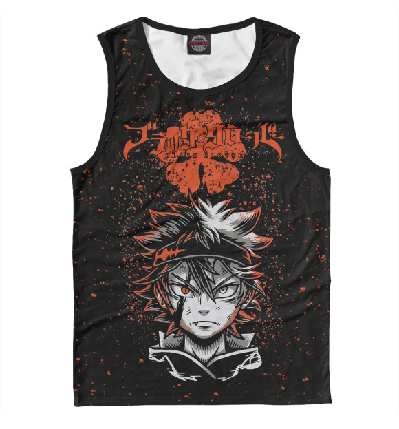 Майка для мальчика с изображением Чёрный клевер Аста цвета Белый