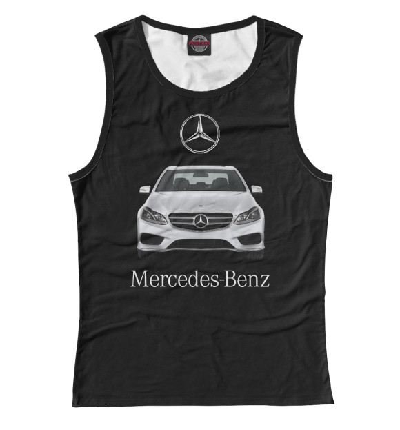 Майка для девочки с изображением Mercedes-Benz цвета Белый