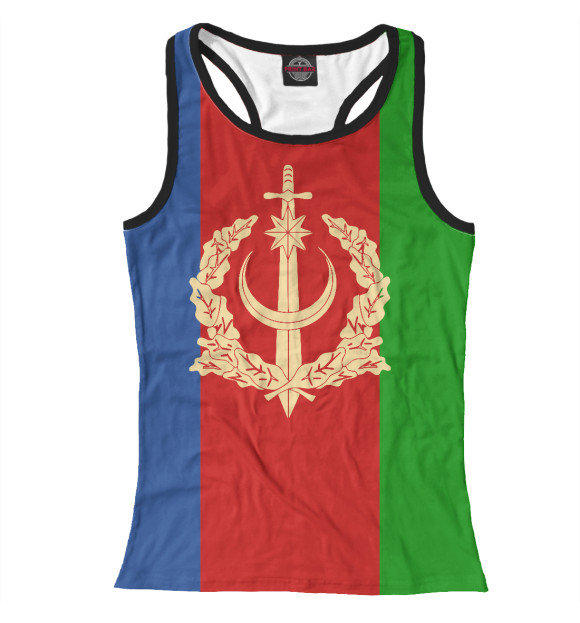 Женская майка-борцовка с изображением Азербайджан цвета Белый