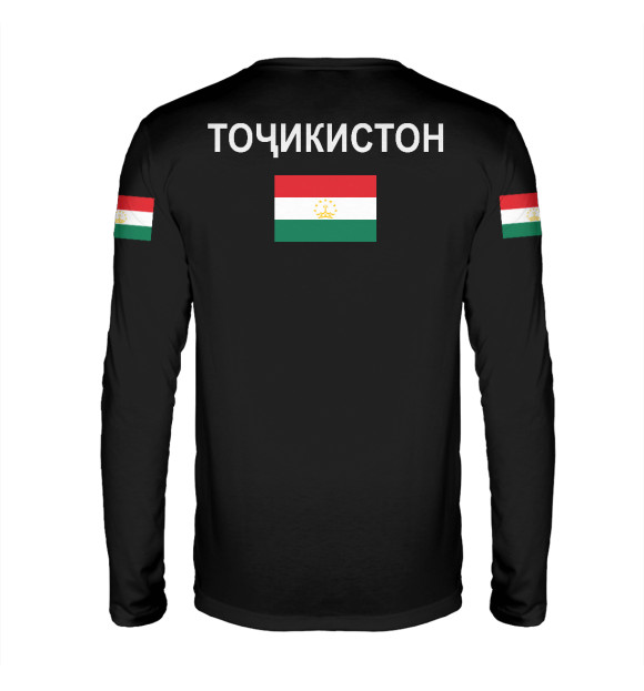 Мужской лонгслив с изображением Таджикистан цвета Белый