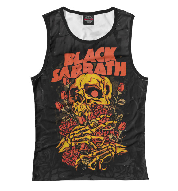 Майка для девочки с изображением Black Sabbath цвета Белый