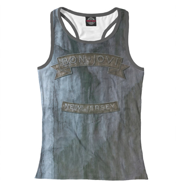 Женская майка-борцовка с изображением Bon Jovi цвета Белый