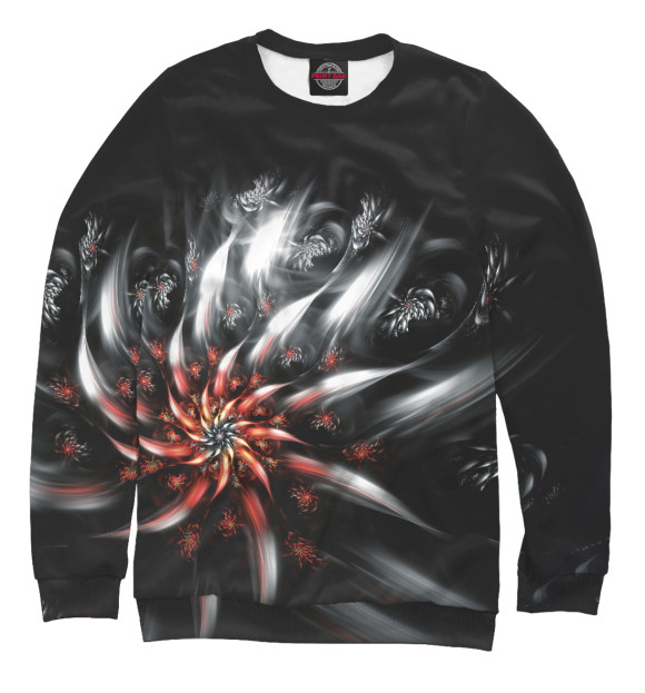 Свитшот для мальчиков с изображением Flame Flower цвета Белый