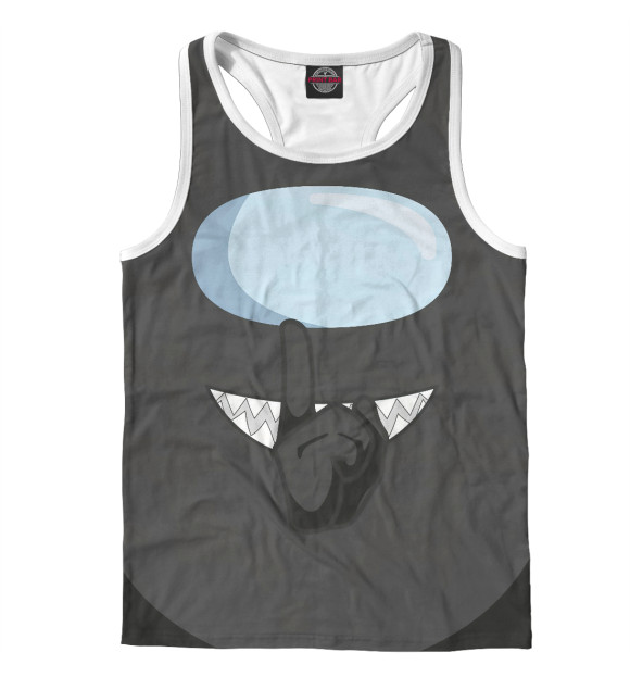 Мужская майка-борцовка с изображением Among Us цвета Белый