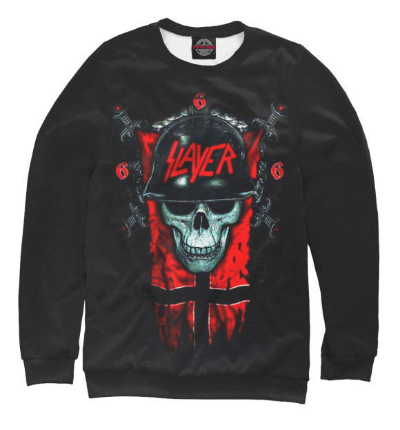 Свитшот для девочек с изображением Slayer цвета Белый