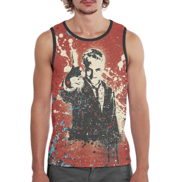 Мужская майка с изображением На Игле цвета Белый