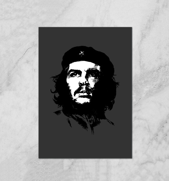 Плакат с изображением Че Гевара цвета Белый