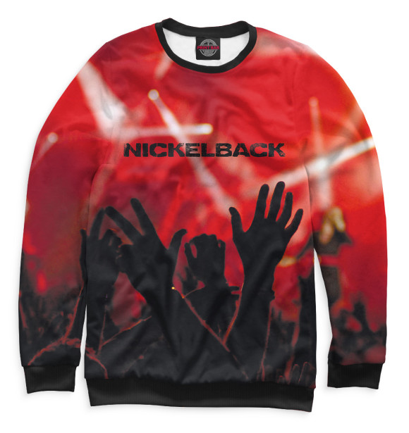 Свитшот для девочек с изображением Nickelback цвета Красный