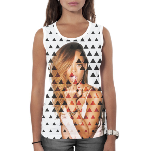 

Майки Print Bar, Белый, Rihanna