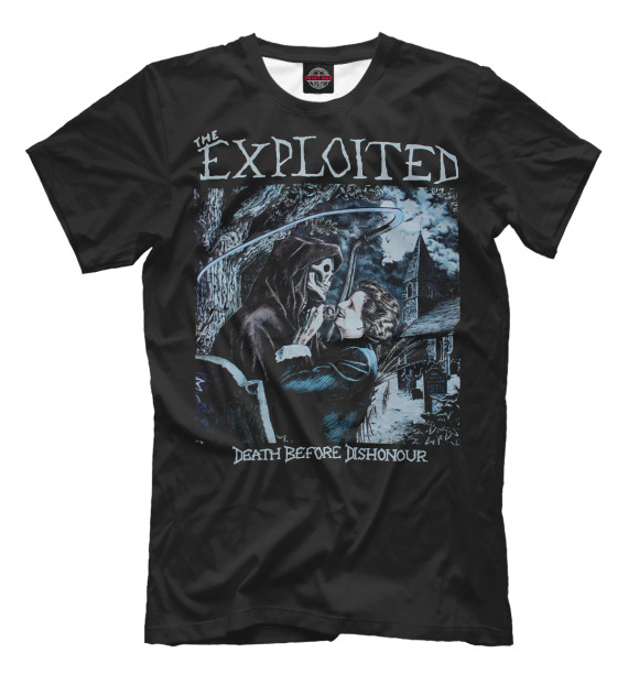 Мужская футболка с изображением The exploited цвета Черный