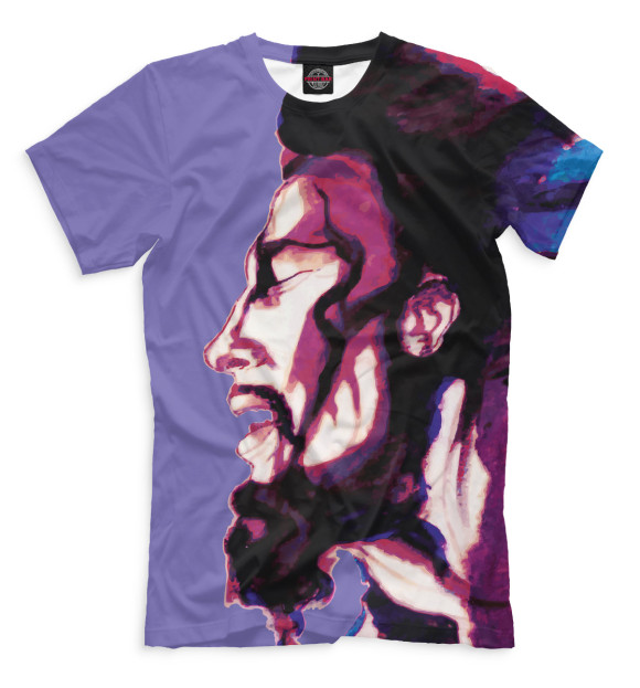 Мужская футболка с изображением Bob Marley цвета Серый