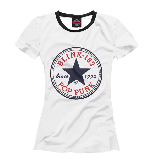 Женская футболка с изображением Blink-182 цвета Белый