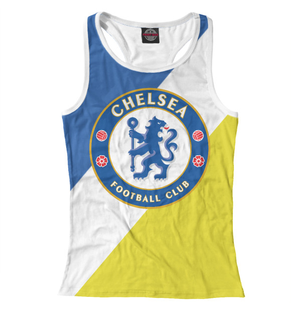 Женская майка-борцовка с изображением Chelsea FC цвета Белый