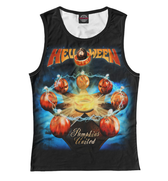Майка для девочки с изображением Helloween цвета Белый