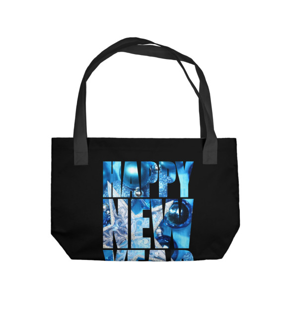 Пляжная сумка с изображением С Новым годом! цвета 