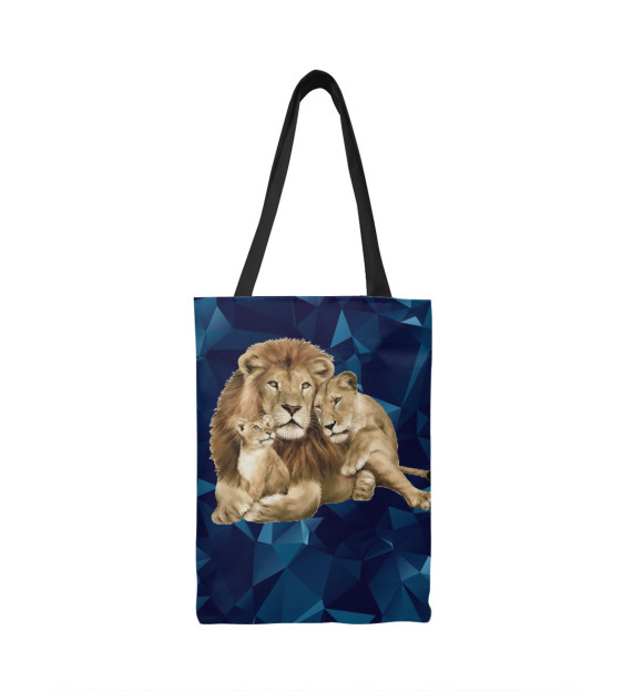 Сумка-шоппер с изображением Lion Family цвета 