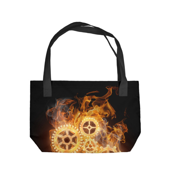 Пляжная сумка с изображением Шестерёнки цвета 