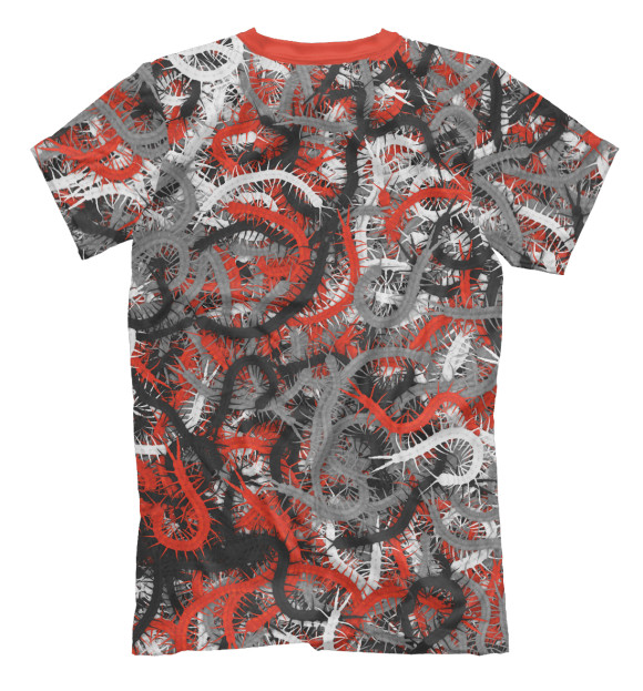 Мужская футболка с изображением Сколопендры цвета Белый