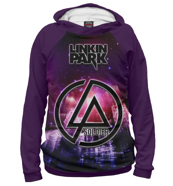 Женское худи с изображением Linkin Park цвета Белый