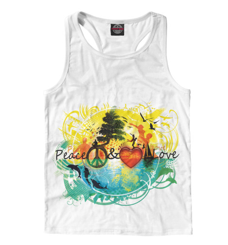 

Майки борцовки Print Bar, Белый, Peace&Love