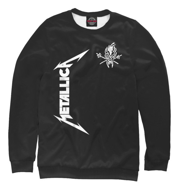 Свитшот для девочек с изображением Metallica цвета Белый