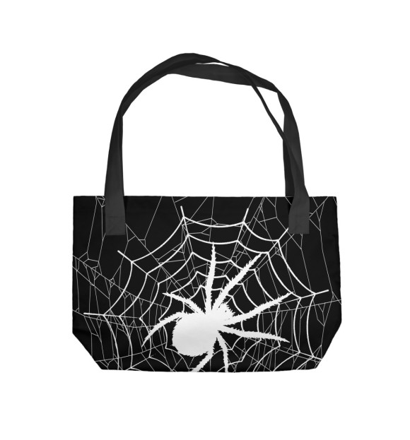 Пляжная сумка с изображением Паук в паутине цвета 