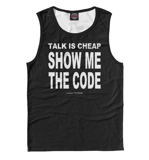 Майка для мальчика с изображением SHOW ME THE CODE цвета Белый