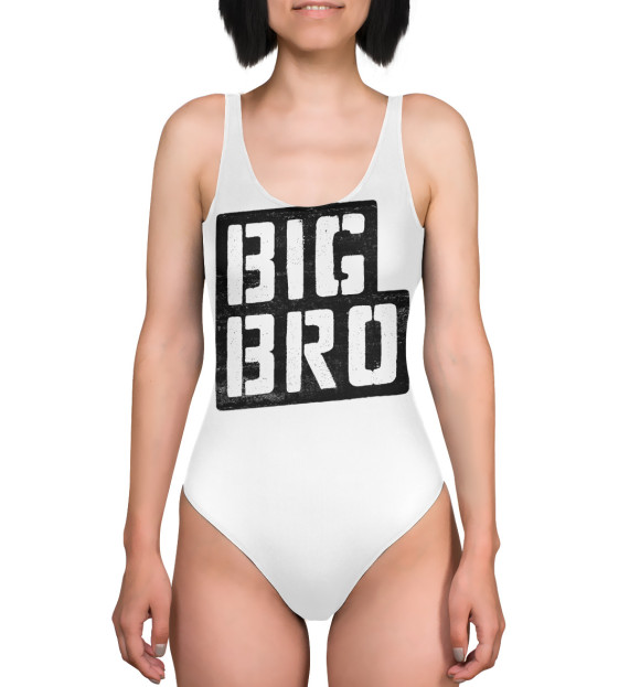 Купальник-боди с изображением Big bro цвета 