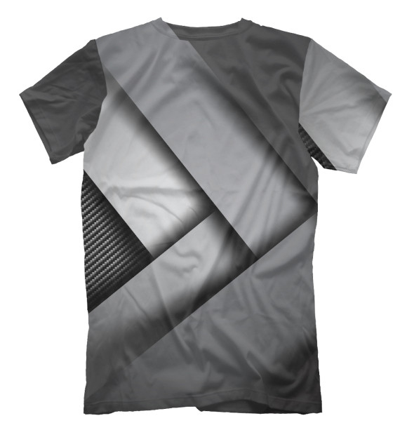 Мужская футболка с изображением Символика РФ (металлик) цвета Белый